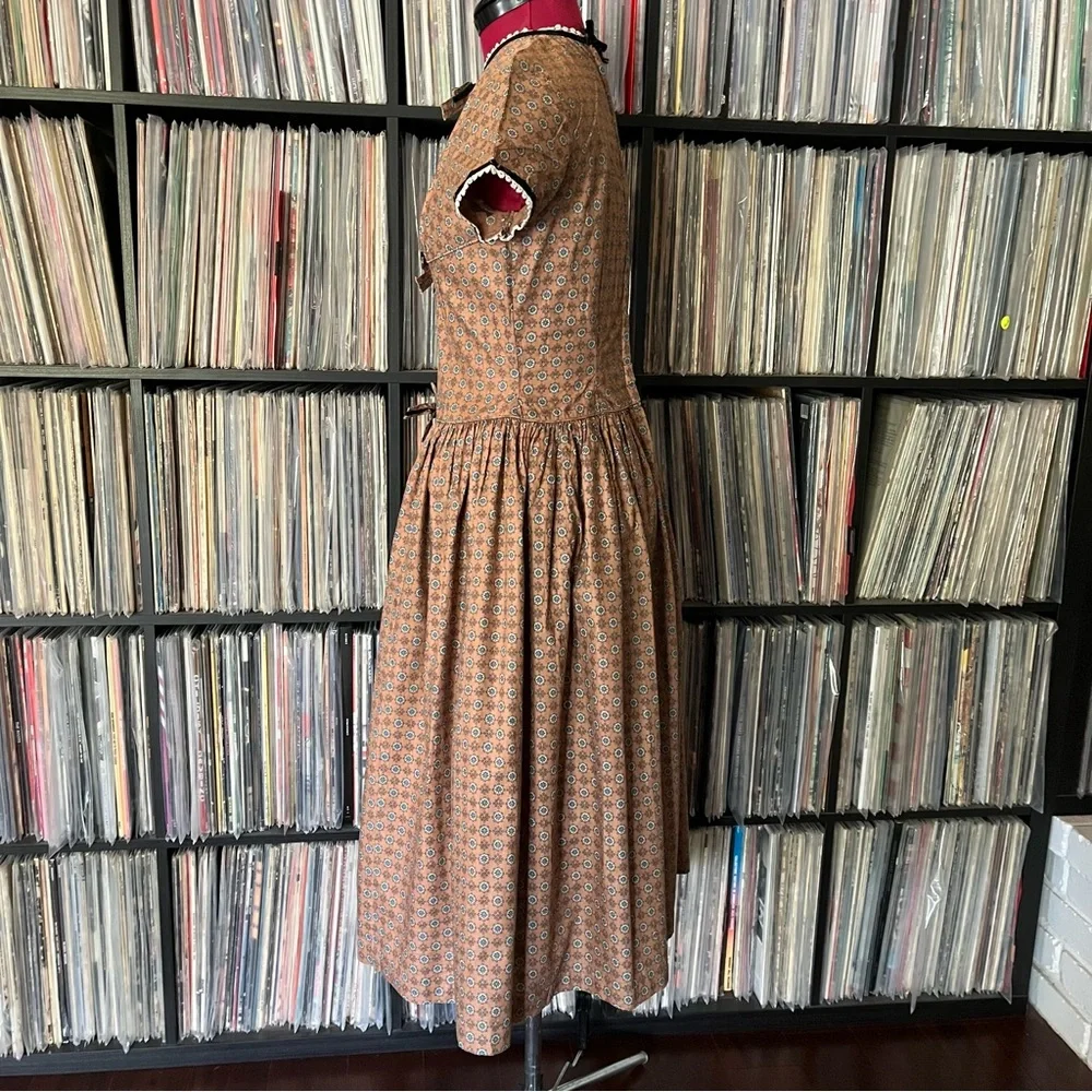 vintage 40s 50s calico dress bows 🤎🖤🤎 - Picture 5 of 11